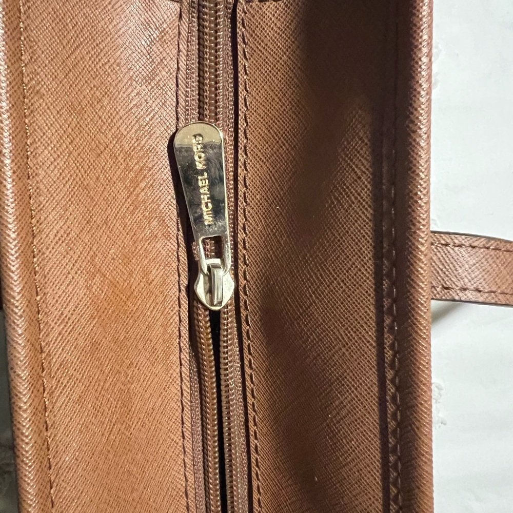 Michael Kors Brown Tote with Colorful Patches - Picture 6 of 13